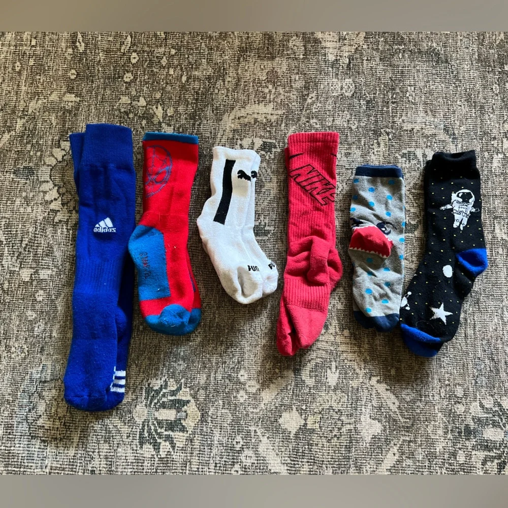 Bundle of Youth Socks Nike, Spider-Man, Space, Puma